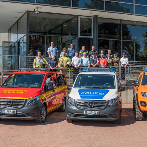 CANALETTO – Das Dresdner Stadtfest vom 15. – 17. August 2025 - Pressemitteilung - Blaulicht vorm Landtag – nur EC135 bekommt einen Extraplatz